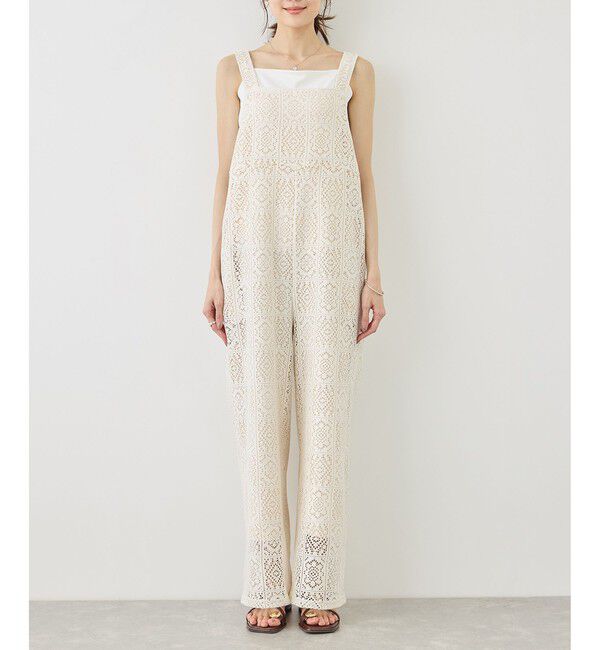 Rope&rsquo;Picnic「幾何学レースオールインワン」|オールインワン|