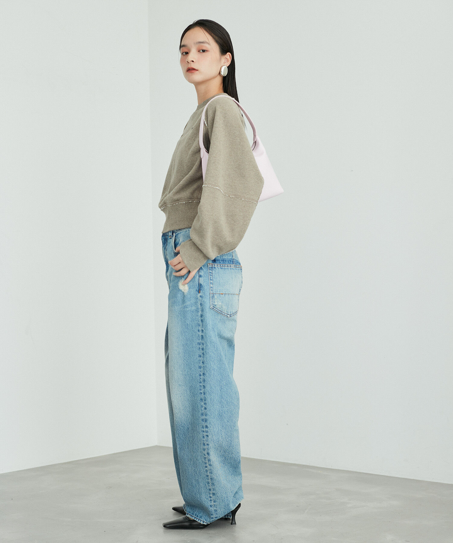 ADAM ET ROPE'「スリットリブスウェット」|スウェット・ジャージ|