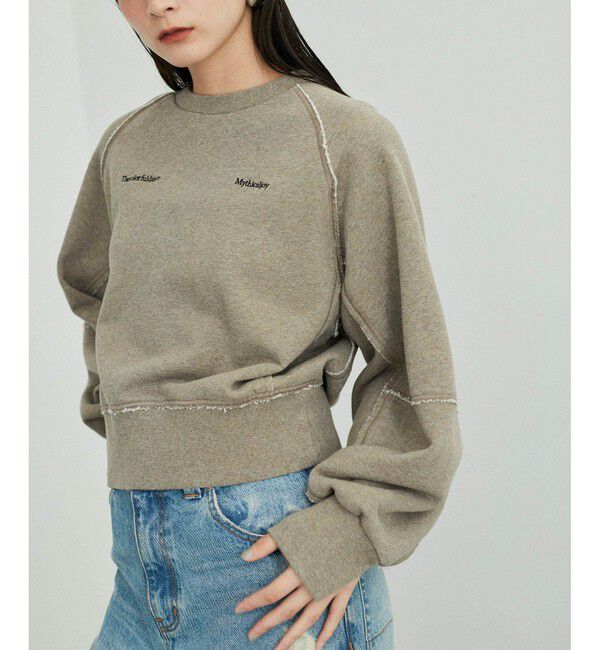 ADAM ET ROPE'「スリットリブスウェット」|スウェット・ジャージ|コゲ茶サブ