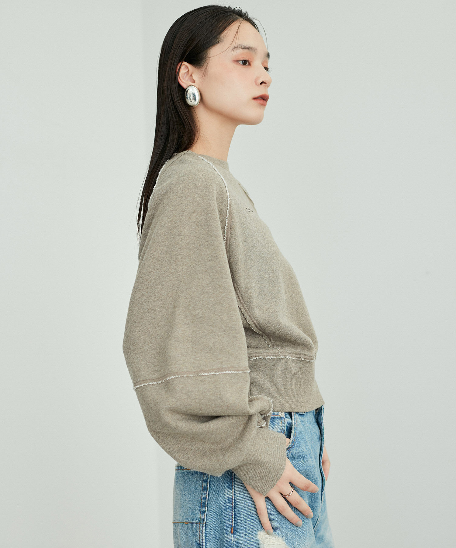 ADAM ET ROPE'「スリットリブスウェット」|スウェット・ジャージ|