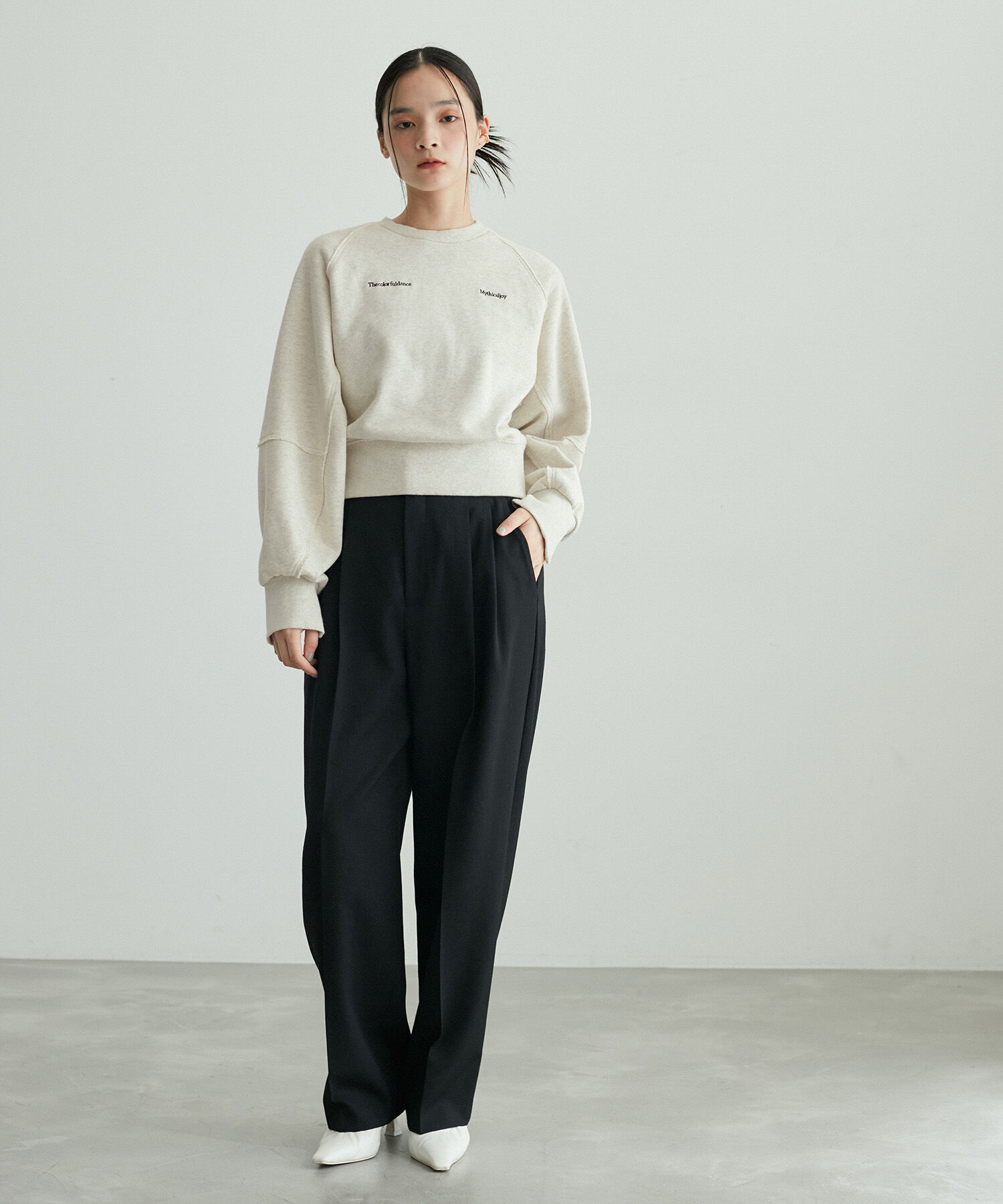 ADAM ET ROPE'「スリットリブスウェット」|スウェット・ジャージ|