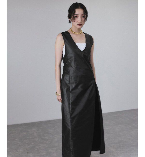 ADAM ET ROPE'「スリットジャンパースカート」|ワンピース|