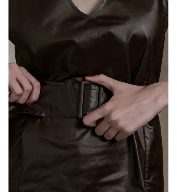 ADAM ET ROPE'「スリットジャンパースカート」|ワンピース|