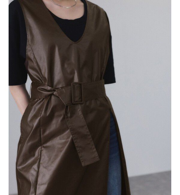 ADAM ET ROPE'「スリットジャンパースカート」|ワンピース|