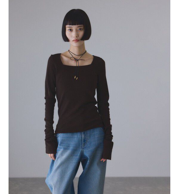 ADAM ET ROPE'「アンチピリングスクエアネックプルオーバー」|ニット・セーター|