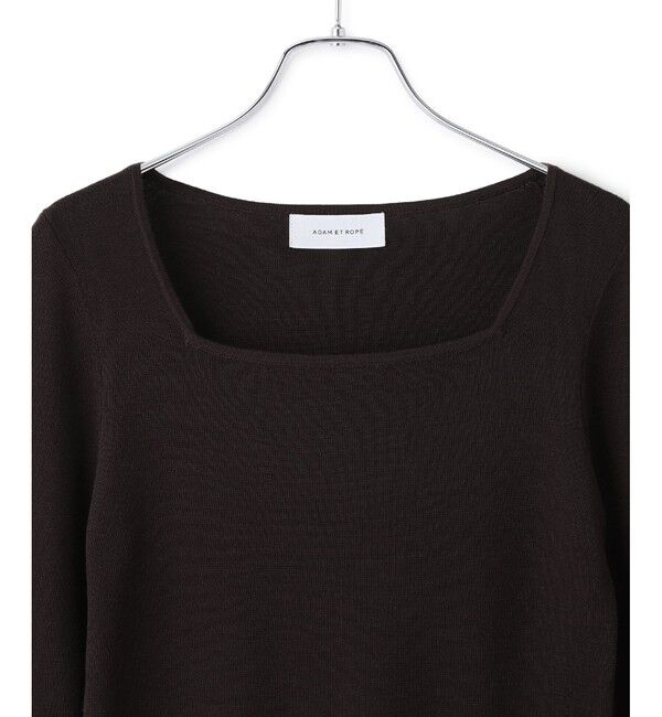 ADAM ET ROPE'「アンチピリングスクエアネックプルオーバー」|ニット・セーター|