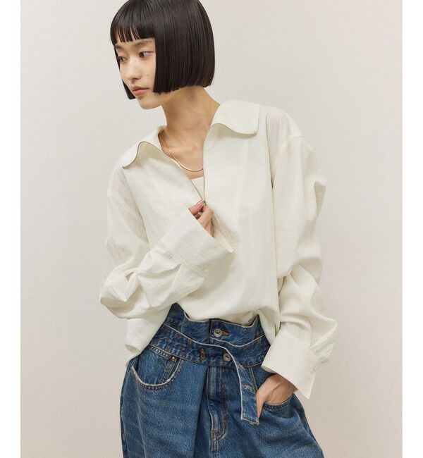 ADAM ET ROPE'「ハーフZIPシャツ」|シャツ・ブラウス|