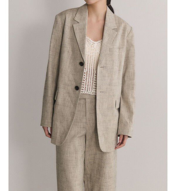 ADAM ET ROPE'「【EMOELLE】シルクネップシングルジャケット」|テーラードジャケット|