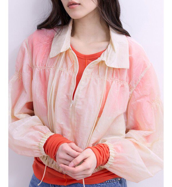 ADAM ET ROPE'「【WEB限定】ドロストネックギャザーブルゾン」|シャツ・ブラウス|