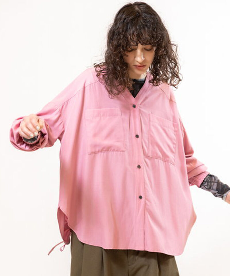  「ドロストヘムビッグシャツ」|シャツ・ブラウス|PINK