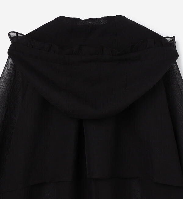  「eunoia | シアーオーガンジー フリルフードコート WOMEN」|ダッフルコート|