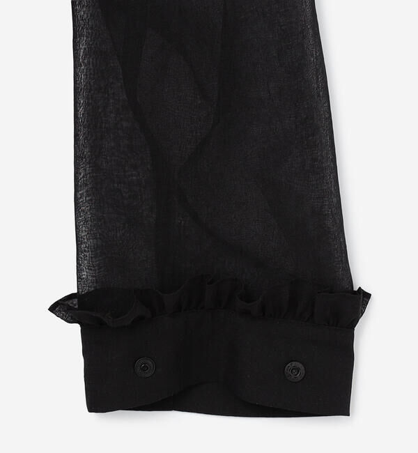  「eunoia | シアーオーガンジー フリルフードコート WOMEN」|ダッフルコート|