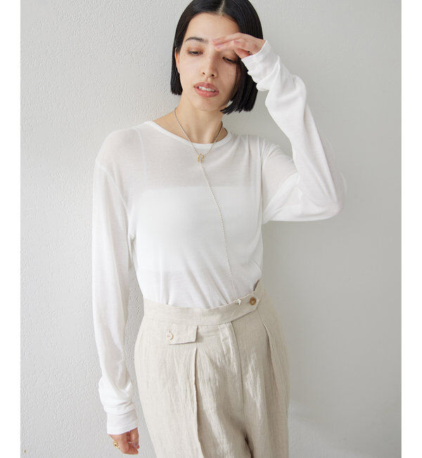  「【myporter】ロングスリーブTシャツ」|Tシャツ・カットソー|ホワイト