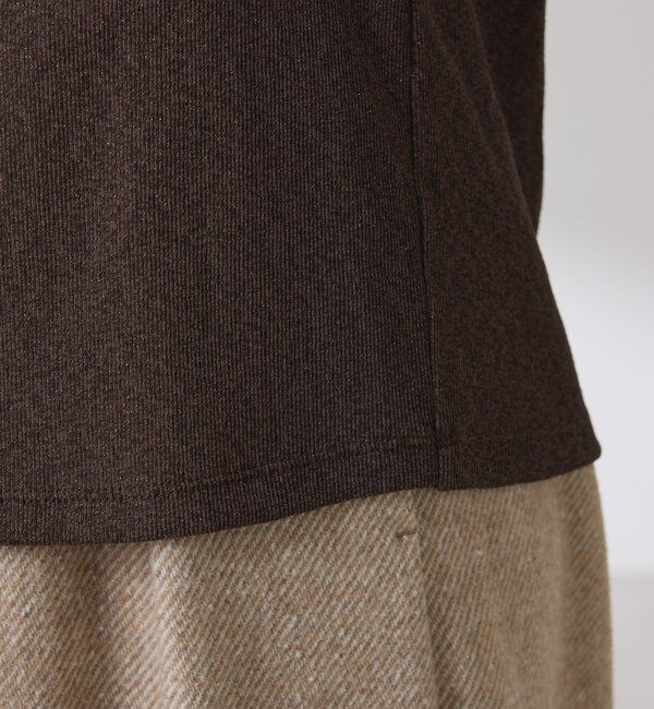  「シアーラメリブスクエアカットソー」|Tシャツ・カットソー|