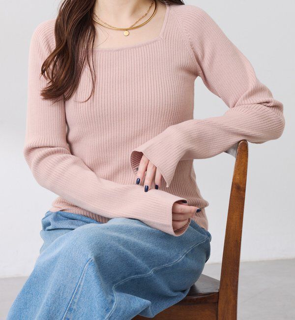  「深スクエアリブニット」|ニット・セーター|