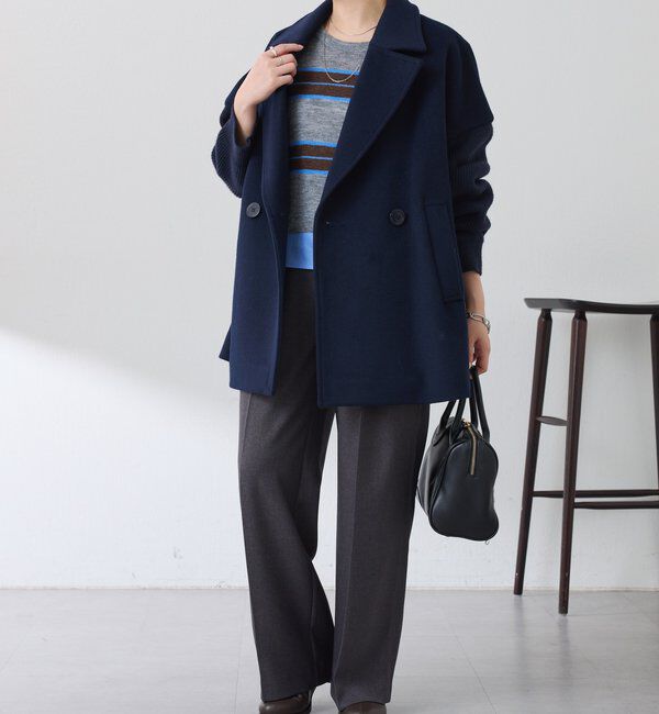  「ニットスリーブダブルコート」|その他|