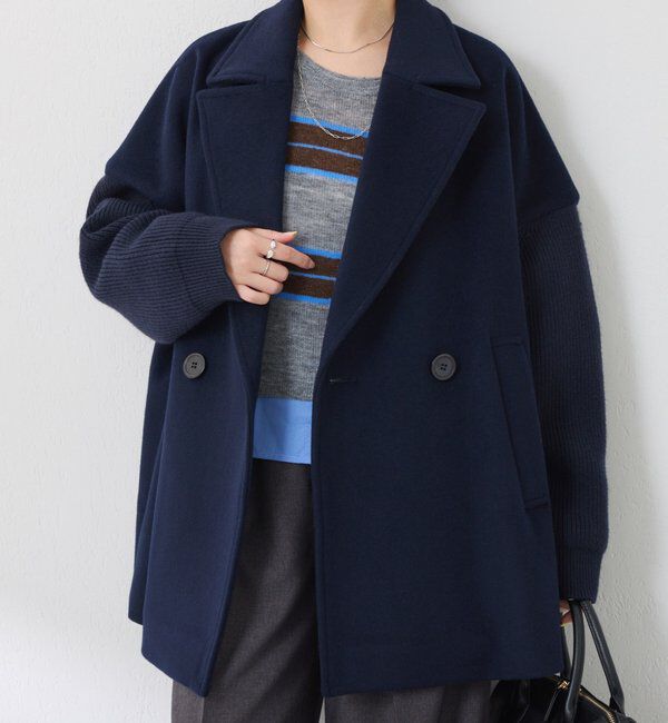  「ニットスリーブダブルコート」|その他|
