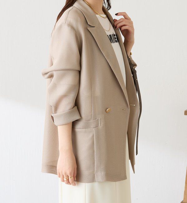  「【夏にも着られる/2サイズ展開】メッシュダブルジャケット」|テーラードジャケット|