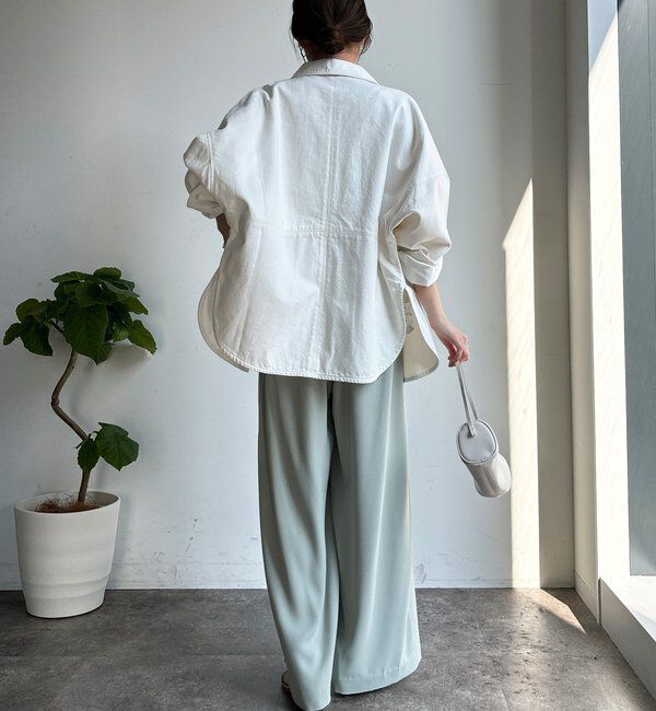  「【累計販売数3万枚突破/21色4サイズ展開！】タックワイドパンツ」|チノ|