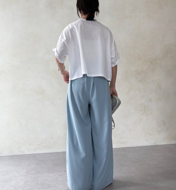  「【累計販売数3万枚突破/21色4サイズ展開！】タックワイドパンツ」|チノ|