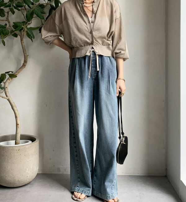  「デニムワイドイージーパンツ」|デニム|