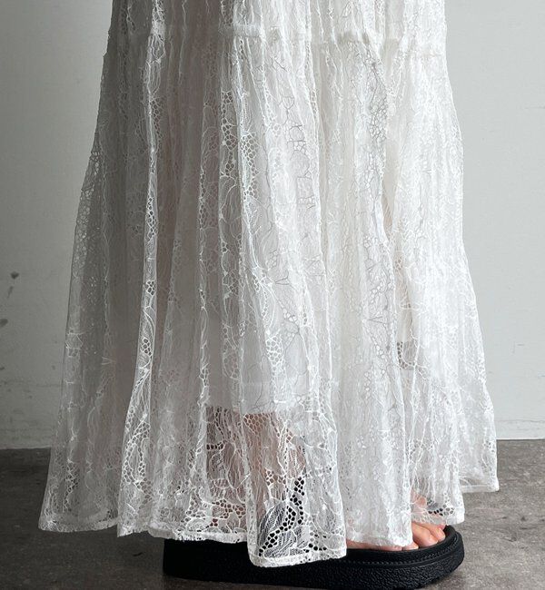  「レースワッシャースカート」|スカート|