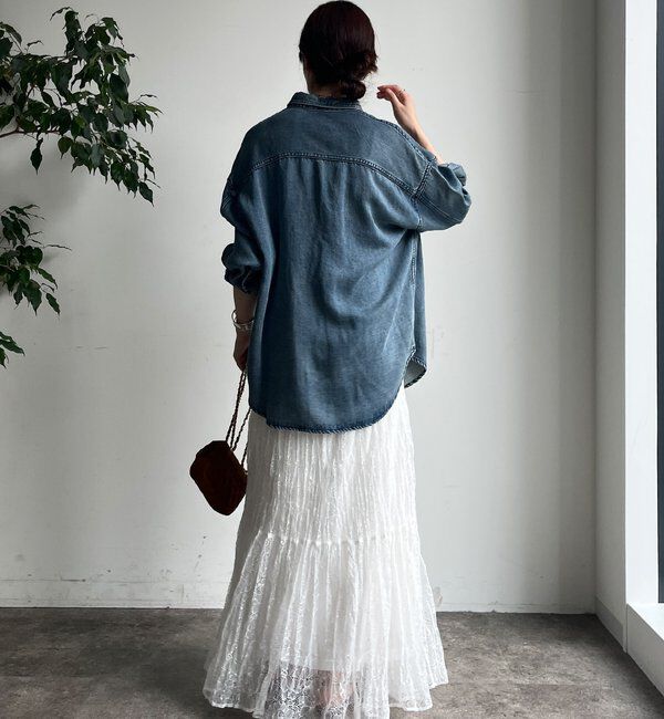  「レースワッシャースカート」|スカート|