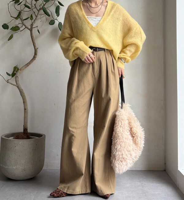  「タックトラウザーパンツ」|チノ|