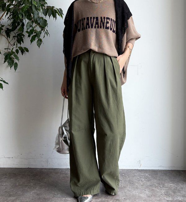  「タックトラウザーパンツ」|チノ|