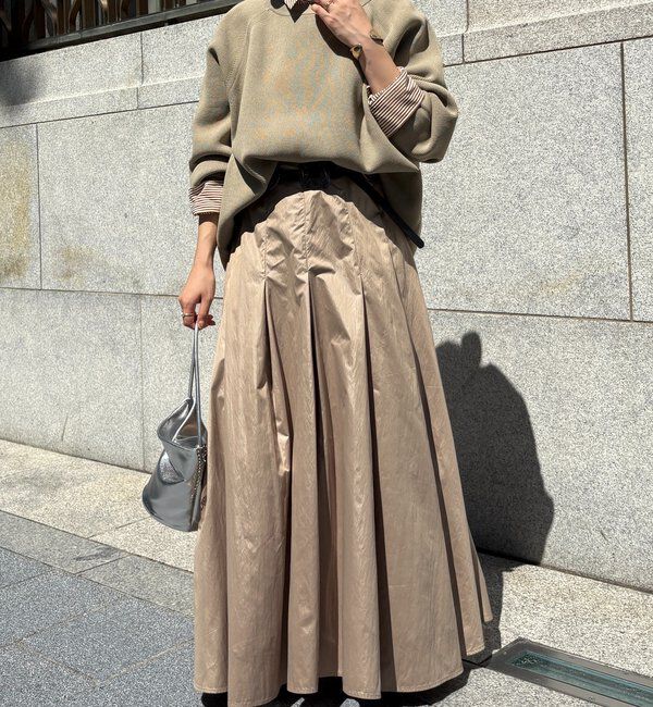  「ストレッチヤーン片畦ポンチョニット」|ニット・セーター|