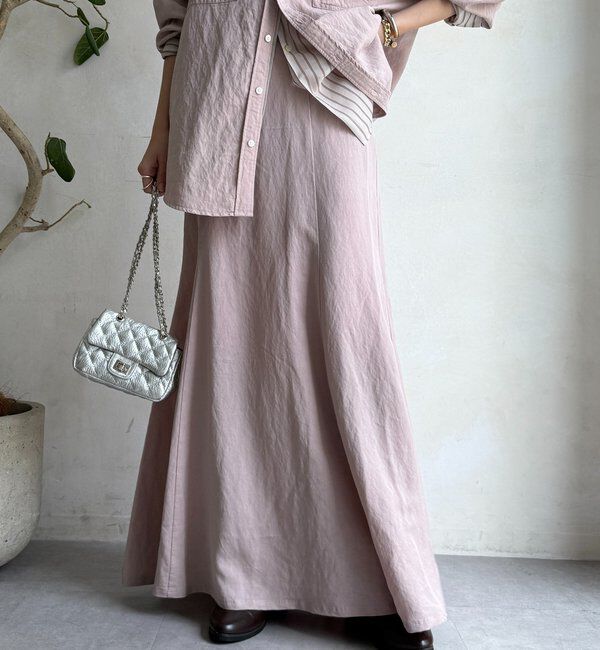  「【セットアップ対応】ピグメントライクフレアスカート」|スカート|ピンク