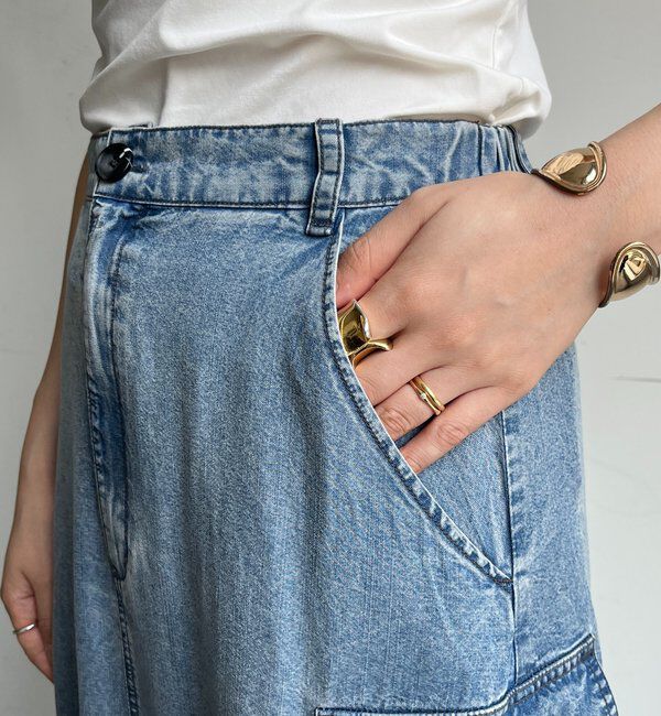  「リヨセルデニムカーゴスカート」|スカート|