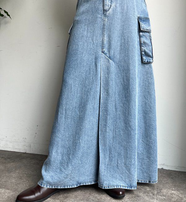  「リヨセルデニムカーゴスカート」|スカート|