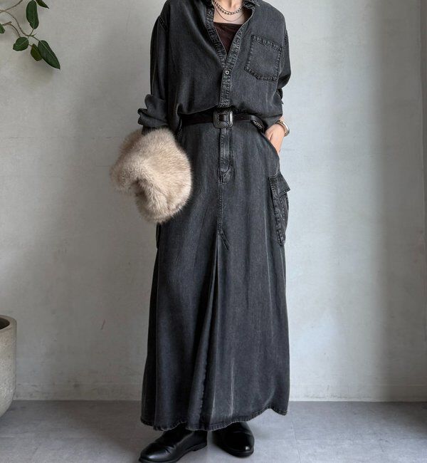  「リヨセルデニムカーゴスカート」|スカート|