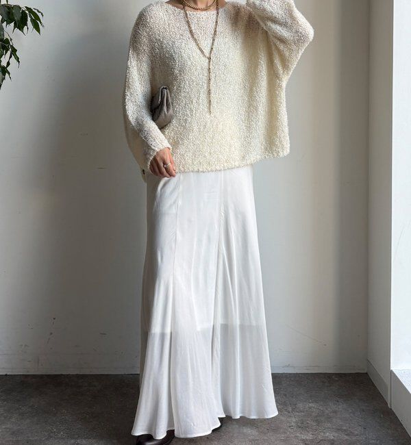  「リボンヤーンフェザープルオーバー」|ニット・セーター|