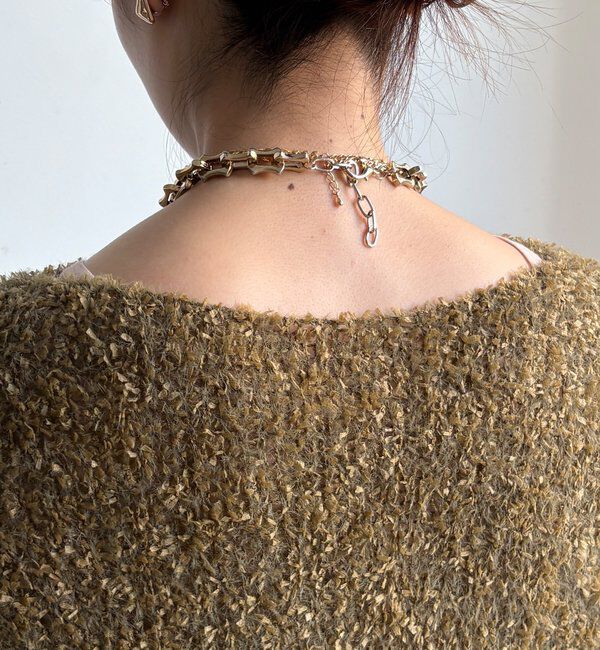  「リボンヤーンフェザープルオーバー」|ニット・セーター|