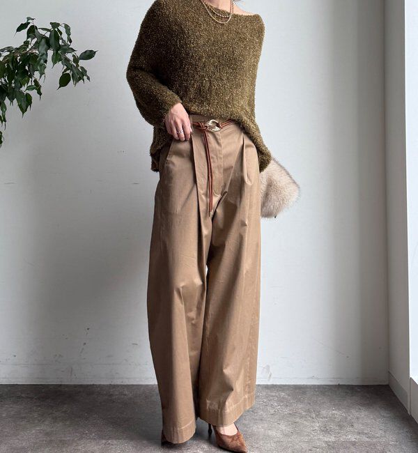  「リボンヤーンフェザープルオーバー」|ニット・セーター|