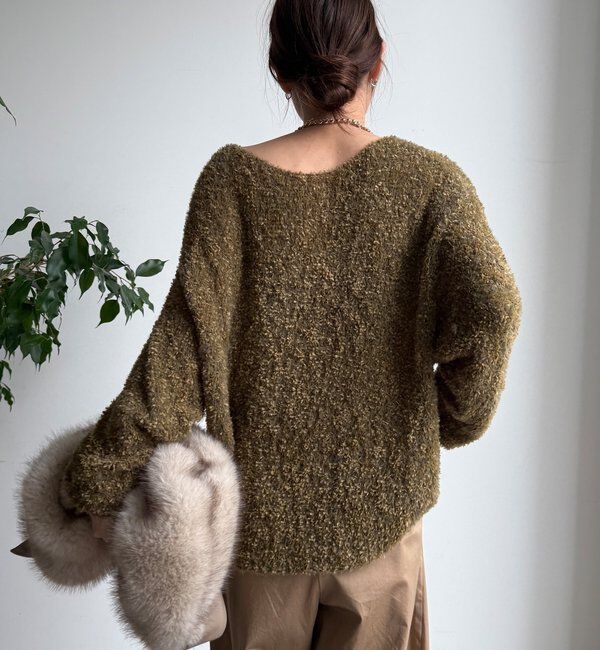  「リボンヤーンフェザープルオーバー」|ニット・セーター|