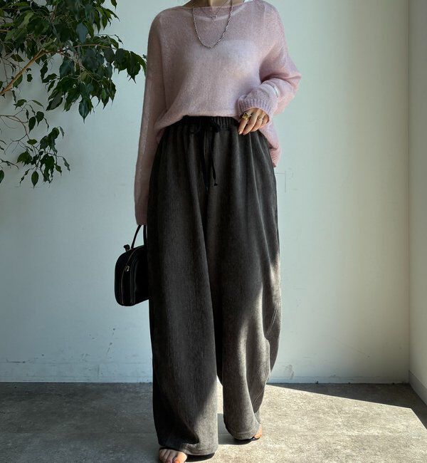  「ヘリンボーンコーデュロイイージーパンツ」|チノ|