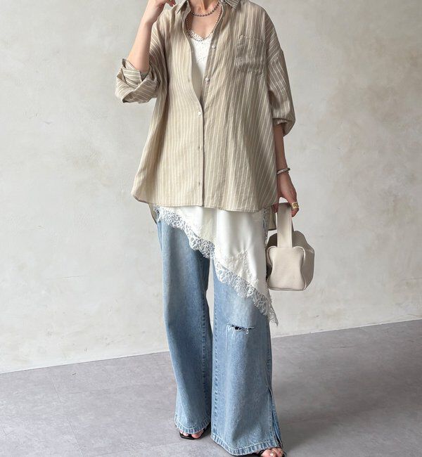  「アシメレースキャミ」|シャツ・ブラウス|