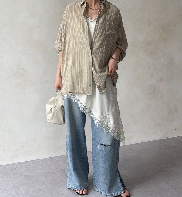  「アシメレースキャミ」|シャツ・ブラウス|