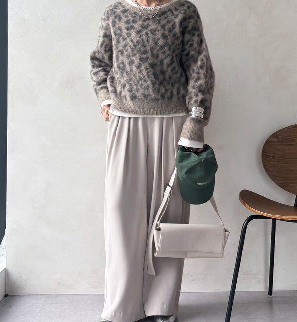  「レオパード柄起毛ニット」|ニット・セーター|