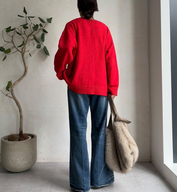  「【WEB限定】 刺繍ニットカーディガン」|カーディガン|