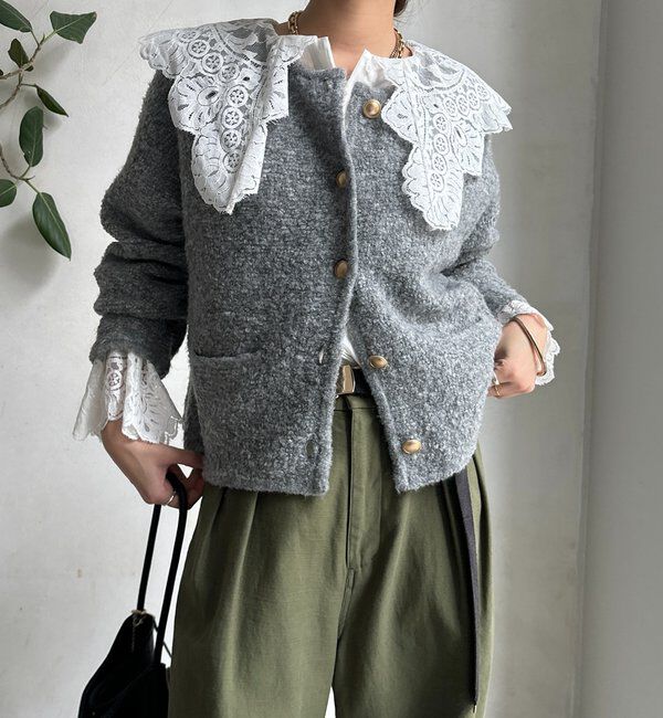  「ループヤーンニットジャケット」|カーディガン|