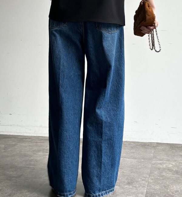  「ハイウエストダブルボタンデニム」|デニム|