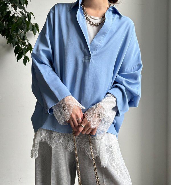  「ヘムレースロンTEE」|Tシャツ・カットソー|