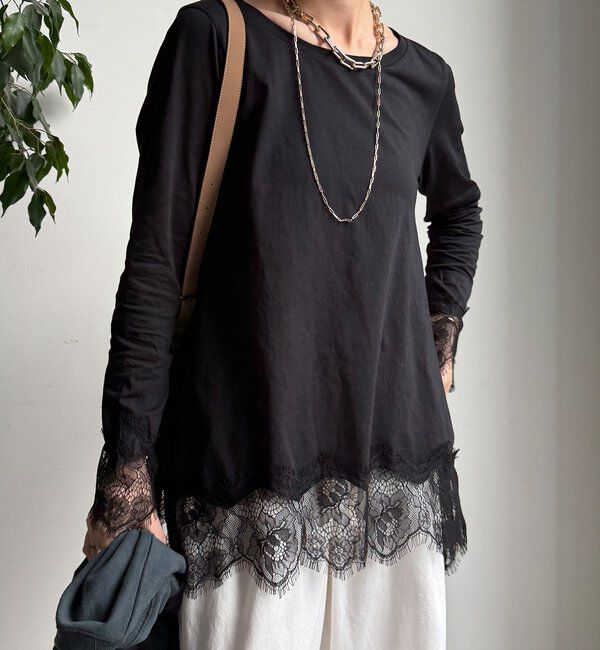  「ヘムレースロンTEE」|Tシャツ・カットソー|