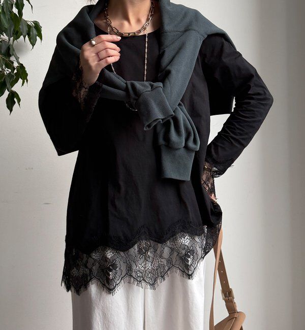  「ヘムレースロンTEE」|Tシャツ・カットソー|