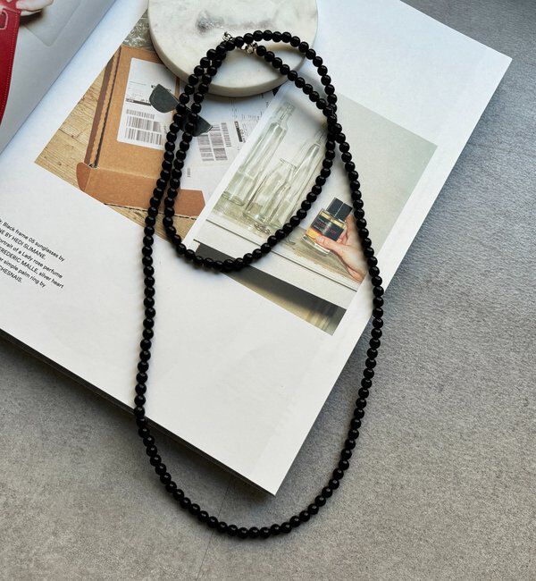  「カラーボールチェーンネックレス」|ネックレス|