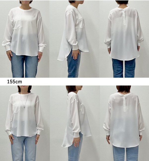  「【さらっと着やすい！/冷房・日焼け対策◎】ジョーゼットポケットブラウス」|シャツ・ブラウス|